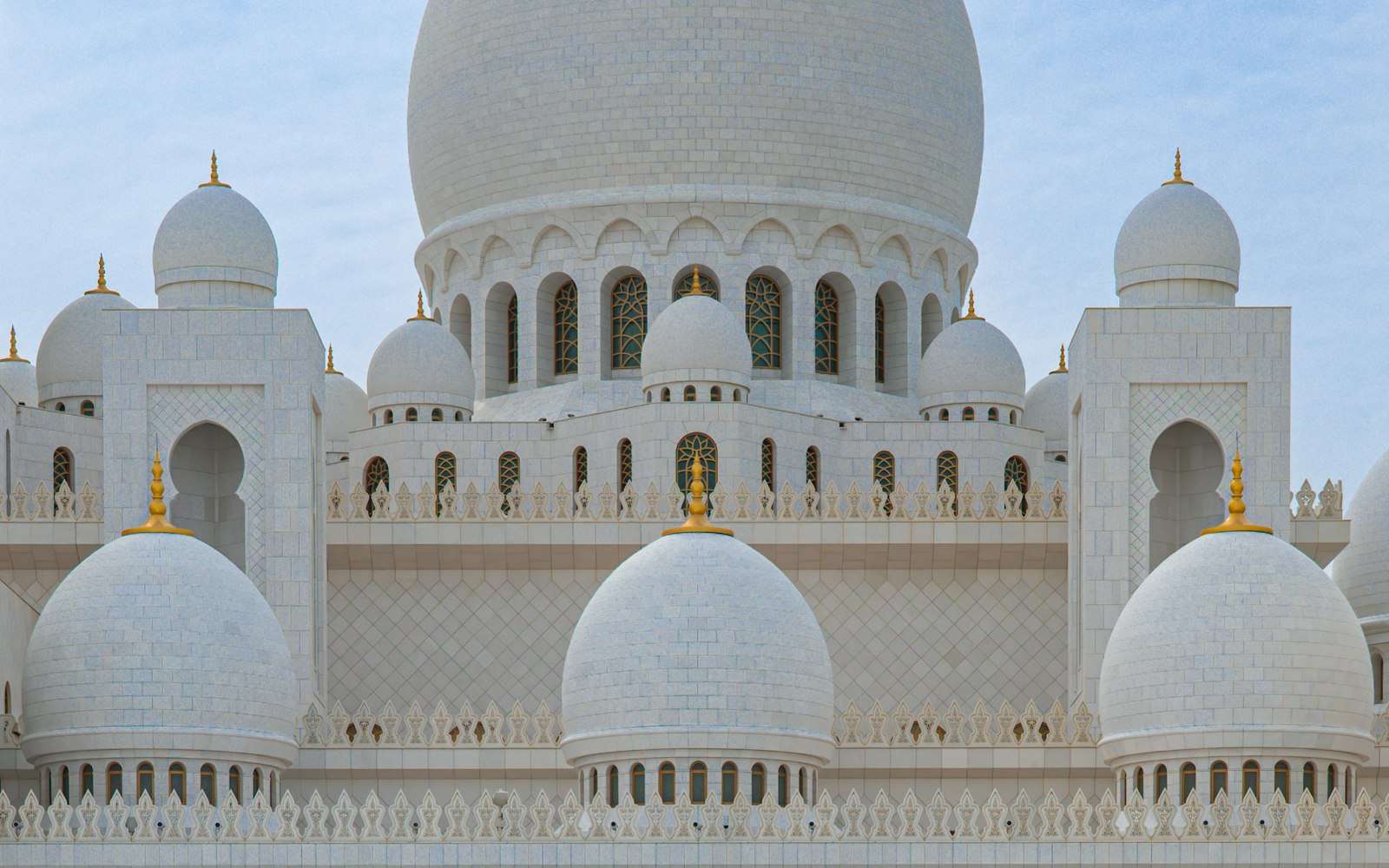 The domes of Sheikh Zayed Grand Mosque, Abu Dhabi